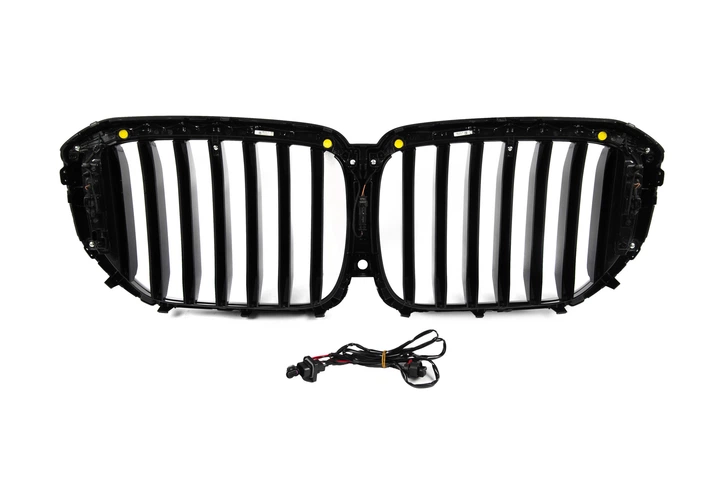 Ноздри 1 Bar LED (2023-2026, чёрный глянец) для BMW X5 G05 2019–2026 гг - изображение 9