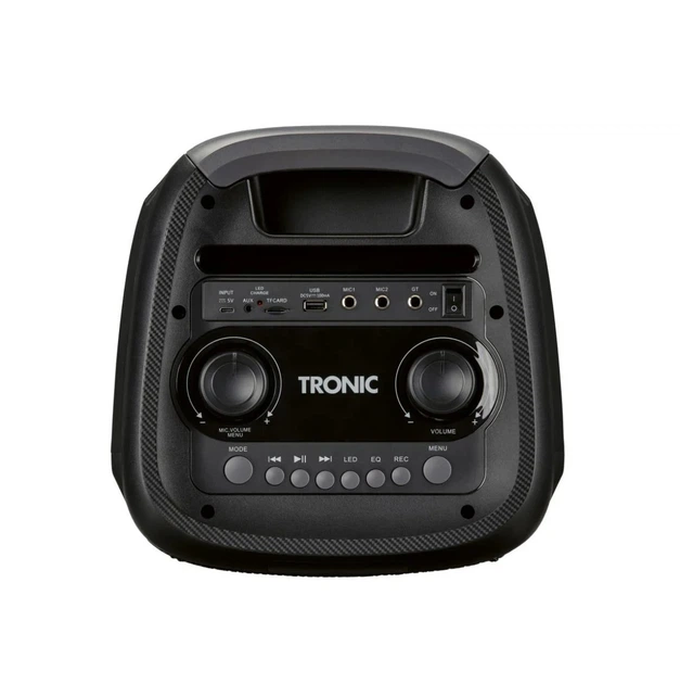 Портативна акустична система TRONIC BeatClub 600 Вт з Bluetooth, TWS, мікрофоном та LED-підсвічуванням - Фото 6 Портативна акустична система TRONIC BeatClub 600 Вт з Bluetooth, TWS, мікрофоном та LED-підсвічуванням - зображення 6