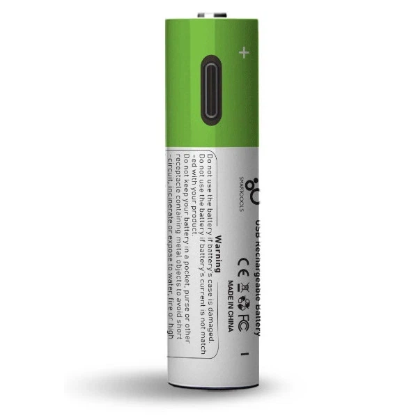 Аккумулятор 10440 Smartoools 750 mAh 3.7V батарейка с встроенной зарядкой Type-C - Фото 1 Аккумулятор 10440 Smartoools 750 mAh 3.7V батарейка с встроенной зарядкой Type-C - изображение 1