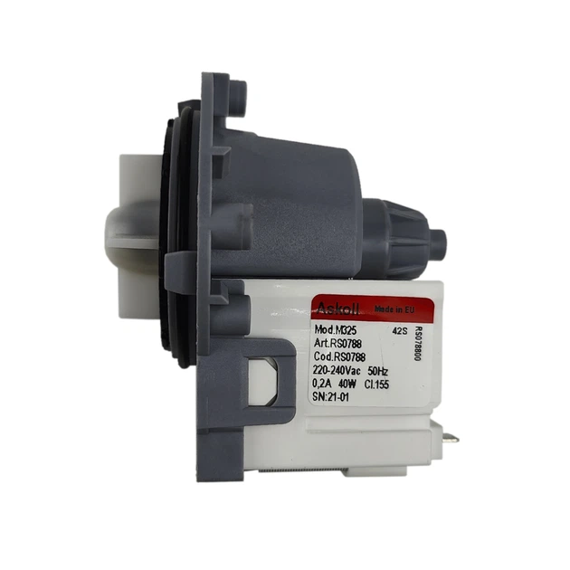 Насос (помпа) Askoll mod. M231XP/M325 40W, для пральної машини, на 3 саморізи (гвинти), клеми позаду, окремо - изображение 5