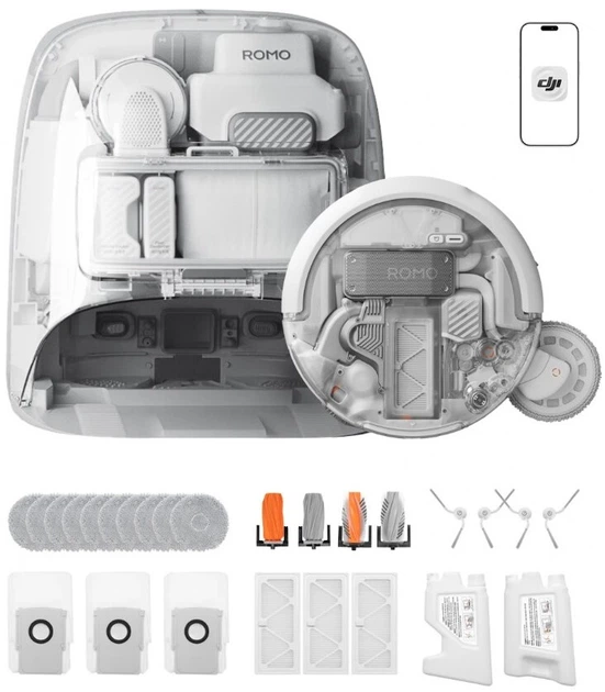 Robot sprzątający DJI Romo P2 Clean More Combo (CRR2P) - Zdjęcie 1 Robot sprzątający DJI Romo P2 Clean More Combo (CRR2P) - obraz 1