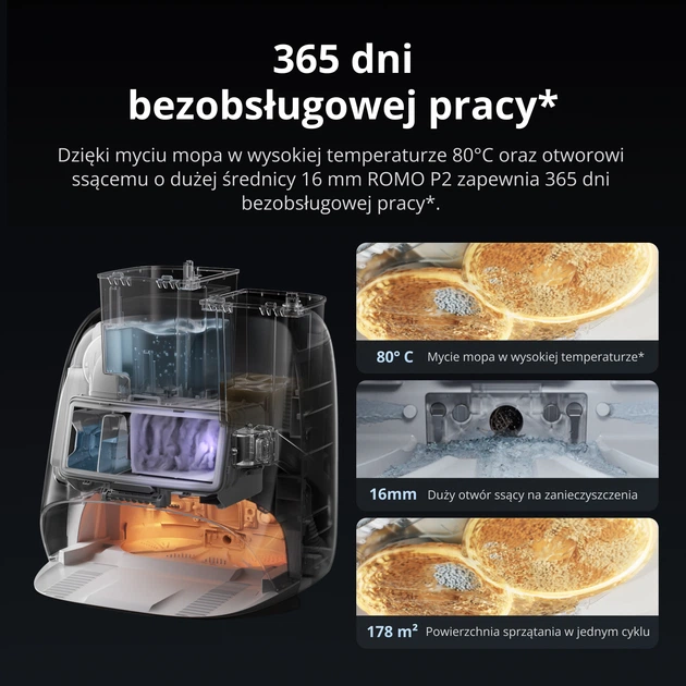 Robot sprzątający DJI Romo P2 Clean More Combo (CRR2P) - Zdjęcie 7 Robot sprzątający DJI Romo P2 Clean More Combo (CRR2P) - obraz 7