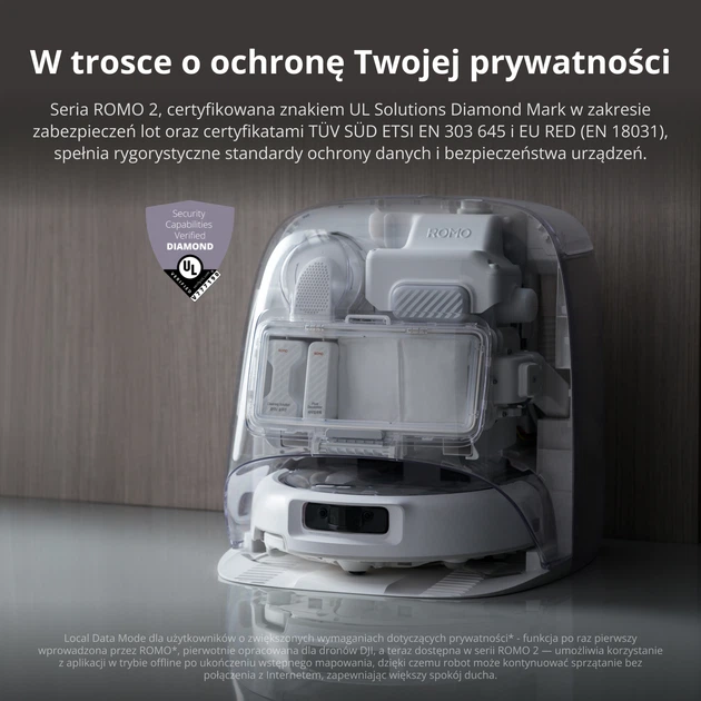 Robot sprzątający DJI Romo P2 Clean More Combo (CRR2P) - Zdjęcie 13 Robot sprzątający DJI Romo P2 Clean More Combo (CRR2P) - obraz 13