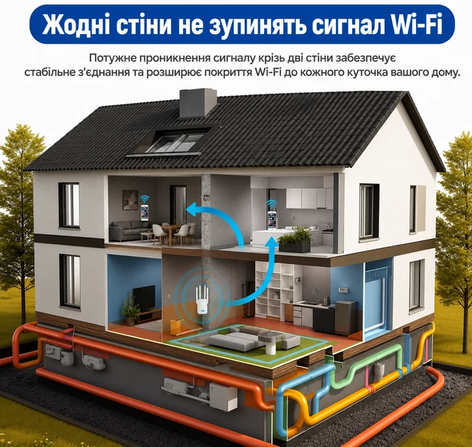 Беспроводной усилитель Wi-Fi KURUI R618 Белый (102188431) - Уценка - Фото 5 Беспроводной усилитель Wi-Fi KURUI R618 Белый (102188431) - Уценка - изображение 5