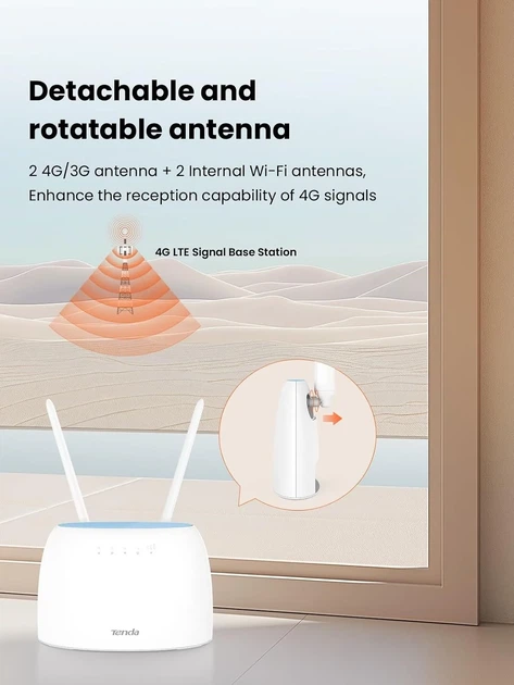 Маршрутизатор Tenda 4G09 AC1200 4G LTE Белый (102199689) - Уценка - Фото 5 Маршрутизатор Tenda 4G09 AC1200 4G LTE Белый (102199689) - Уценка - изображение 5