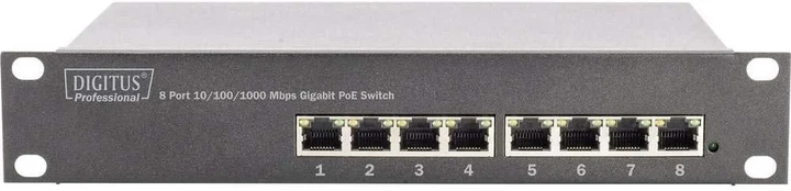 Коммутатор Digitus 8-портовый Gigabit Ethernet PoE+ (DN-95317) / 8x GbE PoE+ / 80W PoE Budget / 10" Rackmount & Desktop / Черный (102194691) - Уценка - Фото 2 Коммутатор Digitus 8-портовый Gigabit Ethernet PoE+ (DN-95317) / 8x GbE PoE+ / 80W PoE Budget / 10" Rackmount & Desktop / Черный (102194691) - Уценка - изображение 2