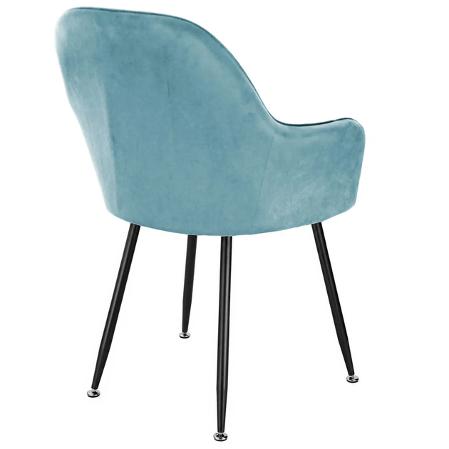 Стул RIAS DSF-684 с мягкой вельветовой обивкой и металлическими ножками Blue (3_08614) - изображение 5