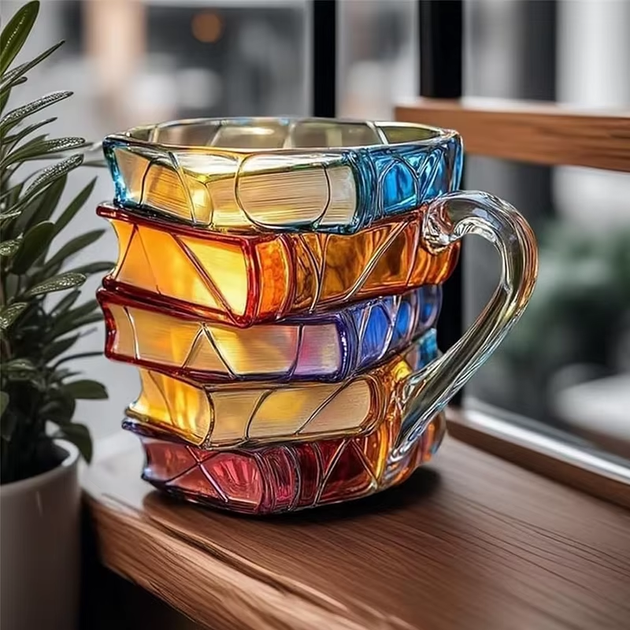 Чашка RIAS BS-11 3D-дизайн в виде стопки книг 330 мл Multicolor (3_08538) - Фото 2 Чашка RIAS BS-11 3D-дизайн в виде стопки книг 330 мл Multicolor (3_08538) - изображение 2