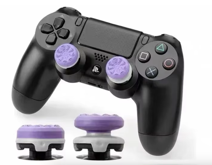Накладки на стики KontrolFreek FPS Freek Galaxy для PS5 DualSense и PS4 DualShock 4, High-Rise + Mid-Rise - purple - изображение 2