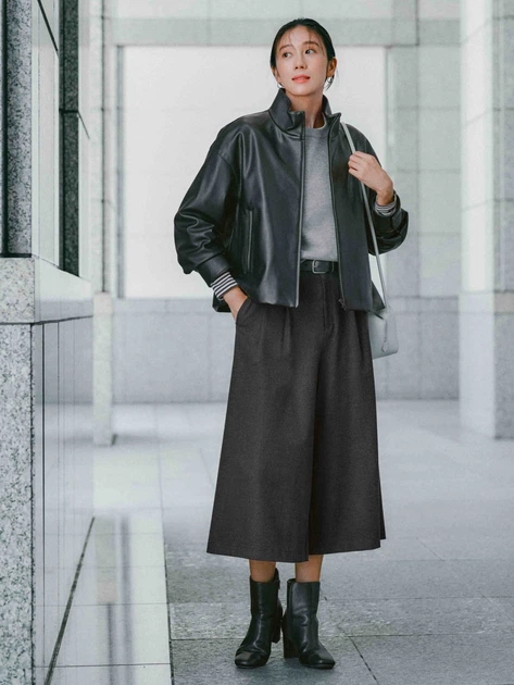 Куртка из искусственной кожи женская Uniqlo 490148469 M Черная (1159851802) - изображение 8