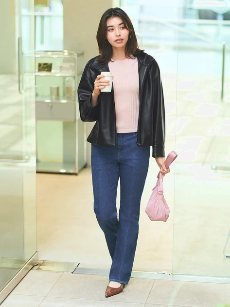 Куртка из искусственной кожи женская Uniqlo 490148469 M Черная (1159851802) - изображение 14