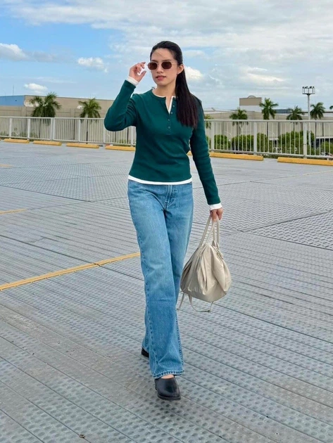 Лонгслив длинный женский Uniqlo 652251550 L Зеленый (1162016360) - изображение 10