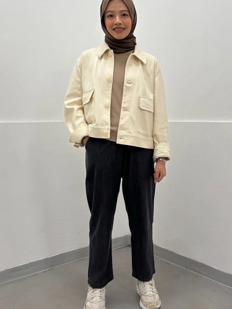 Куртка демисезонная женская Uniqlo 12793529 XS Молочная (1162142171) - изображение 7