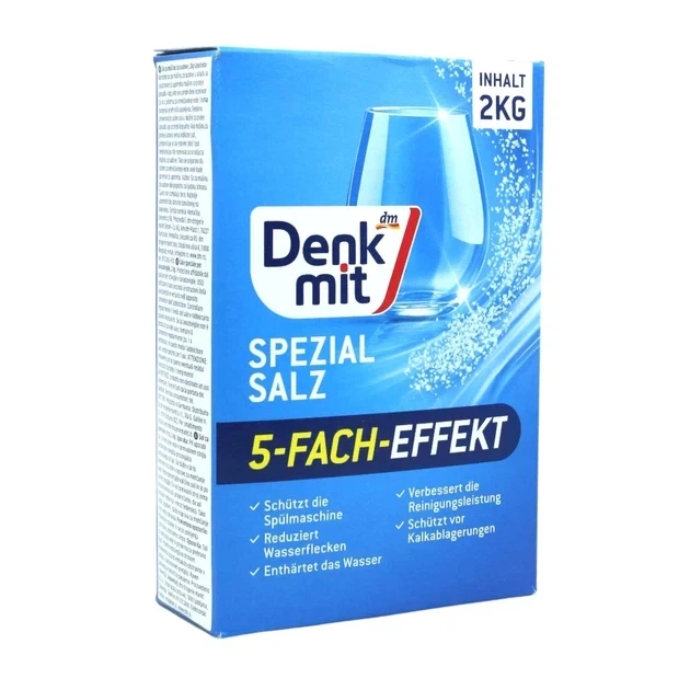 Сіль для посудомийної машини Denkmit Spezialsalz 2 кг - Фото 1 Сіль для посудомийної машини Denkmit Spezialsalz 2 кг - зображення 1