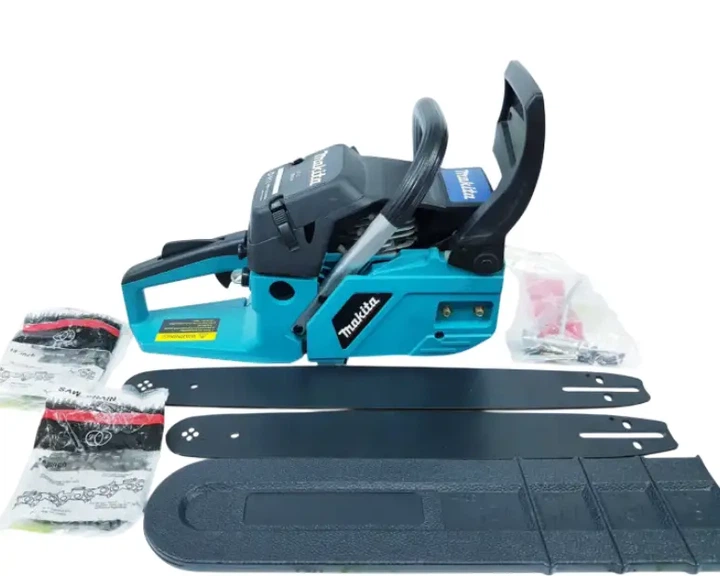 Бензопила Makita DCS55R 4.1 л с 52 см³ цепная бензиновая пила 45 см 9500 об мин шаг 0.325 двухтактная садовая с легким запуском праймером антивибрационной системой автоматической смазкой тормозом для заготовки дров распиловки древесины бревен - изображение 2