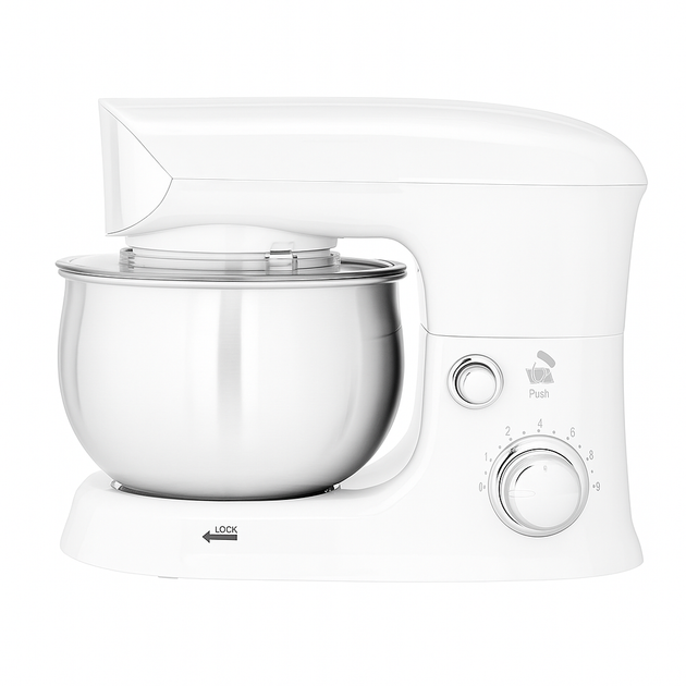 Стаціонарний міксер з чашею 5л, 3200 Вт, 6 швидкостей, Білий, Jumpex ProMix SC-635 - Фото 3 Стаціонарний міксер з чашею 5л, 3200 Вт, 6 швидкостей, Білий, Jumpex ProMix SC-635 - зображення 3