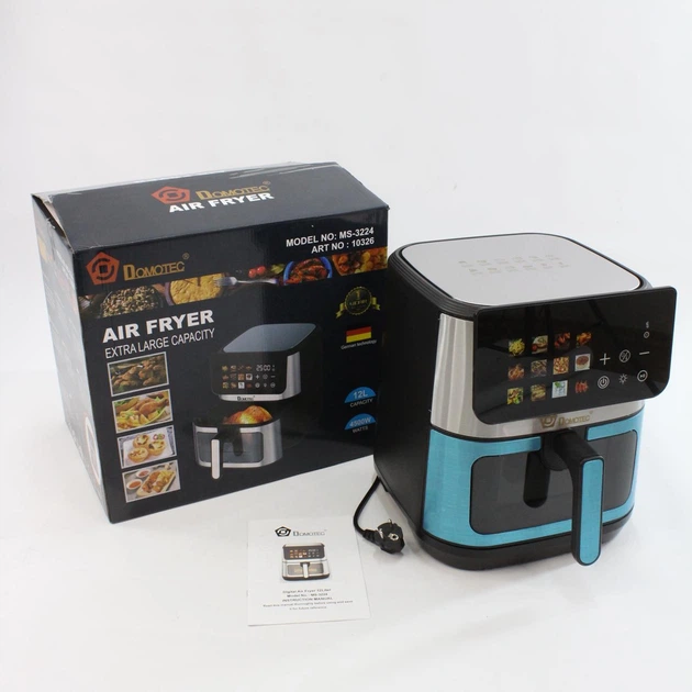 Аэрофритюрница 12 л 4500 Вт с LED-дисплеем Air fryer 360° DOMOTEC MS-3224 - изображение 10