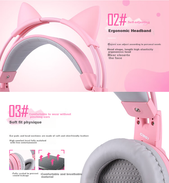 Наушники SOMIC G951s Wired Gaming Headset Pink (6970114721525) - изображение 5