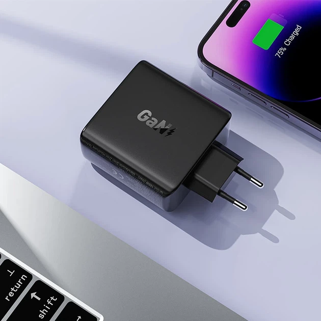 Мережевий зарядний пристрій ACEFAST A94 PD100W GaN (3*USB-C+USB-A) charger Black - Фото 6 Мережевий зарядний пристрій ACEFAST A94 PD100W GaN (3*USB-C+USB-A) charger Black - изображение 6
