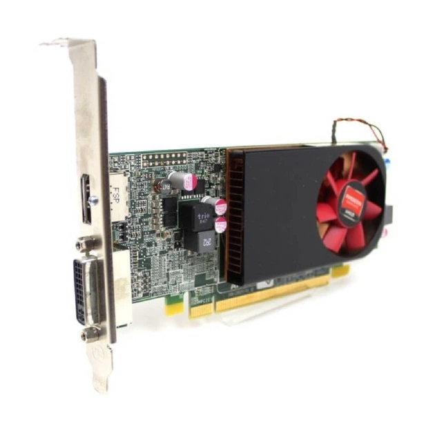 Дискретная видеокарта AMD Radeon R7 250, 2 GB DDR3, 128-bit / 1x DVI, 1x DisplayPort / Для корпусов форм-фактора SFF + Переходник DVI-VGA б/у - изображение 2