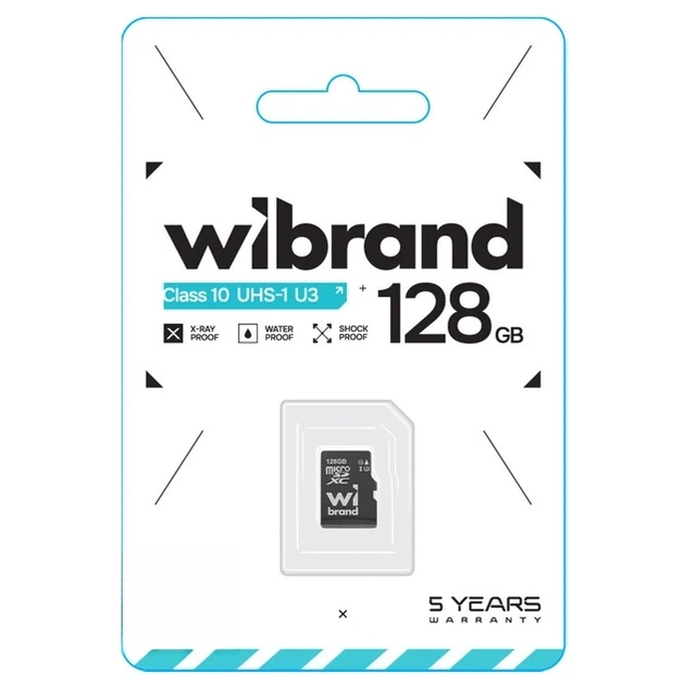 Карта пам’яті Wibrand microSDXC 128 ГБ Class 10 UHS-I U3 без адаптера (WICDHU3/128GB) - зображення 2