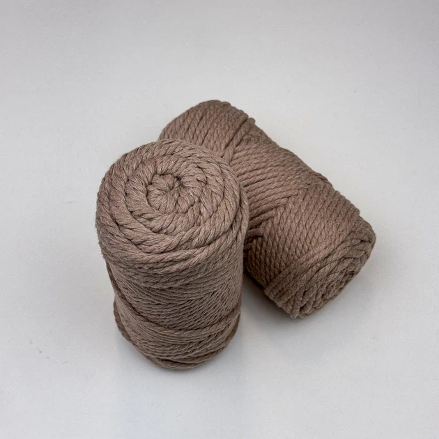 Шнур кручений YarnArt macrame rope 3мм яскраво-рожевий 250г какао №768 (363768) - зображення 2