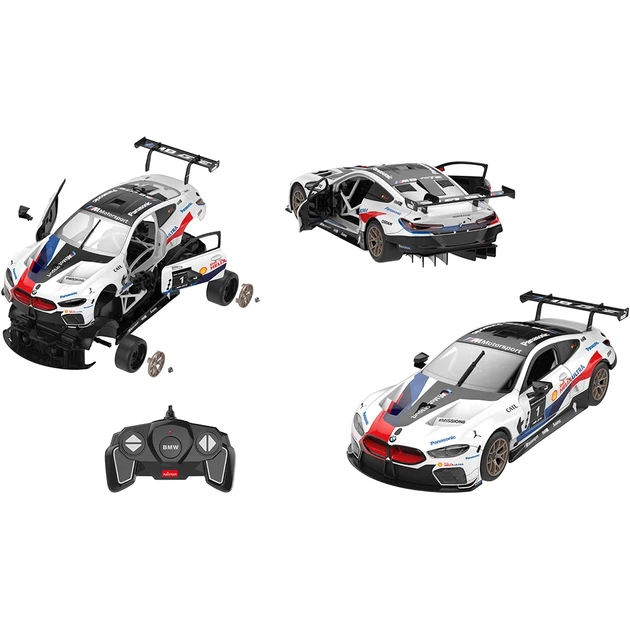 Машинка-конструктор Rastar BMW M8 GTE 1:18. Білий - Фото 2 Машинка-конструктор Rastar BMW M8 GTE 1:18. Білий - зображення 2