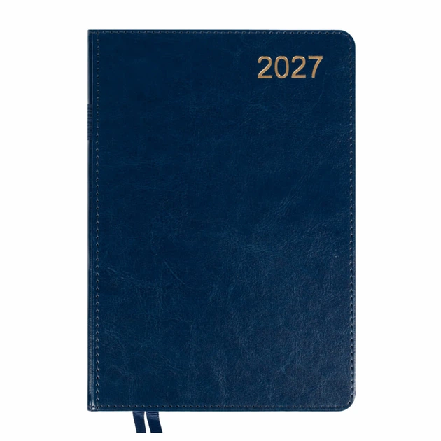 Ежедневник Leo Planner "City" 2027 A5 184 листа с/т синий с золотым срезом + резинка-петля (252752) - изображение 2