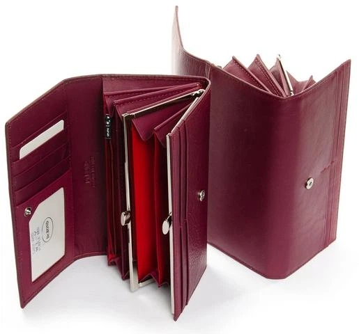 Женский кожаный кошелек Dr.Bond W101-V бордовый - Фото 2 Женский кожаный кошелек Dr.Bond W101-V бордовый - изображение 2