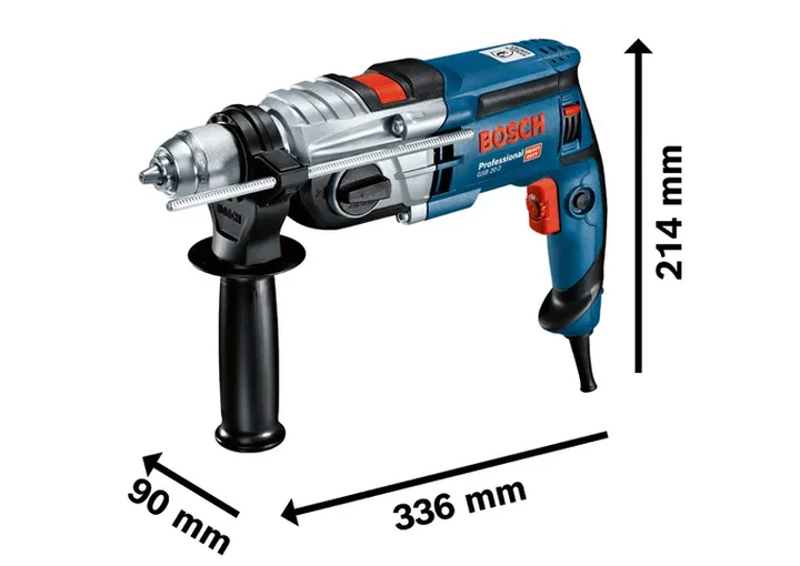 Ударний дриль Bosch Professional PRO GSB 20-2 850 Вт 3000 об/хв 13 мм з кейсом (060117B400) - зображення 3
