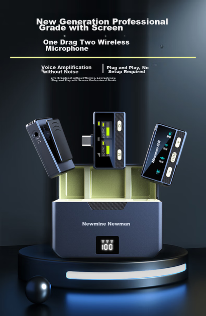 Микрофон Newmine MC211 петличный беспроводной для стримов, для TikTok, шумоподавление, Type-C - Фото 10 Микрофон Newmine MC211 петличный беспроводной для стримов, для TikTok, шумоподавление, Type-C - изображение 10