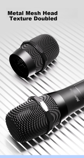 Микрофон Newmine MC107 беспроводной для караоке, с усилителем и FM, 2 шт - Фото 10 Микрофон Newmine MC107 беспроводной для караоке, с усилителем и FM, 2 шт - изображение 10