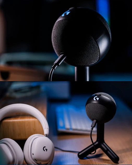 Игровой микрофон Logitech Yeti Orb с USB-подключением, конденсатором, RGB-подсветкой, профессиональный микрофон для караоке, записи, записи, использования на ноутбуке, смартфоне, для игр, интернет-трансляций и выступлений знаменитостей. - изображение 9