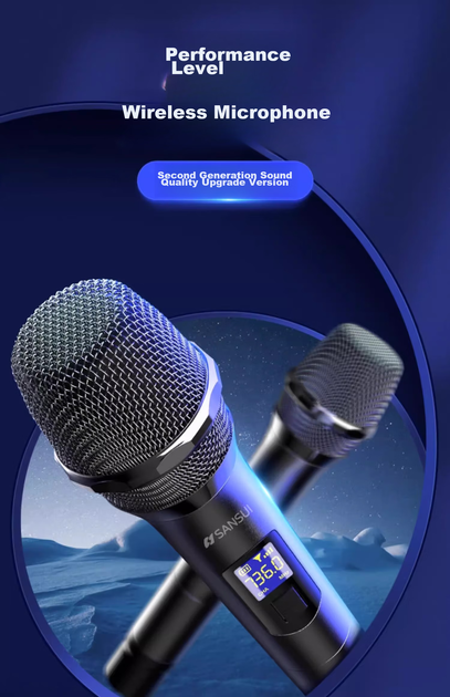Микрофон SANSUI U3 беспроводной универсальный для караоке/конференций/авто - Фото 13 Микрофон SANSUI U3 беспроводной универсальный для караоке/конференций/авто - изображение 13