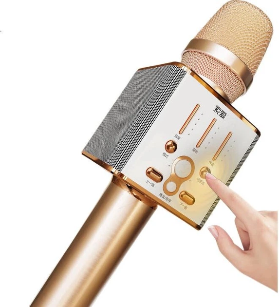 Микрофон-караоке Soaiy MC1, беспроводной, Bluetooth, шампанское золото - изображение 2