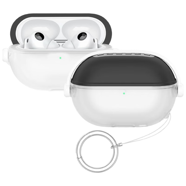 Чехол TRUST ME для Huawei FreeBuds Pro 4/Pro 3 с креативным дизайном и защитой от потери, новый противоударный чехол-подставка для телефона, мягкий силиконовый чехол, простой полупрозрачный черный. - изображение 4