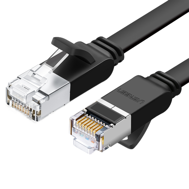 Патч-корд Ugreen Cat 6 мідь плоский 1 Гбіт/с 5 м Чорний (50187) - зображення 4
