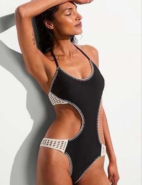 Жіночий купальник Victoria's Secret Surf Crochet Black One Piece Чорний XS - изображение 5