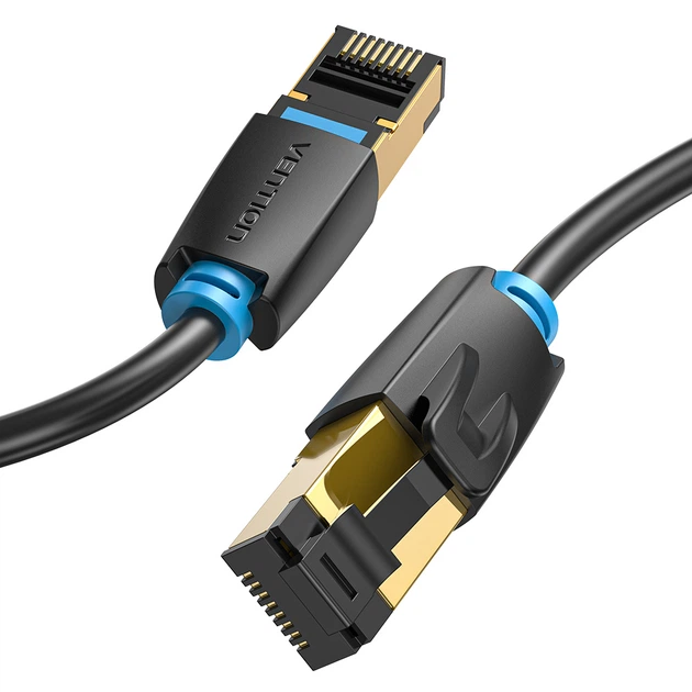 Сетевой патч-кабель Vention 10 м Cat 8 S/FTP RJ45 8P8C 40 Гбит/с 2000 МГц черный (IKABL) - Фото 1 Сетевой патч-кабель Vention 10 м Cat 8 S/FTP RJ45 8P8C 40 Гбит/с 2000 МГц черный (IKABL) - изображение 1