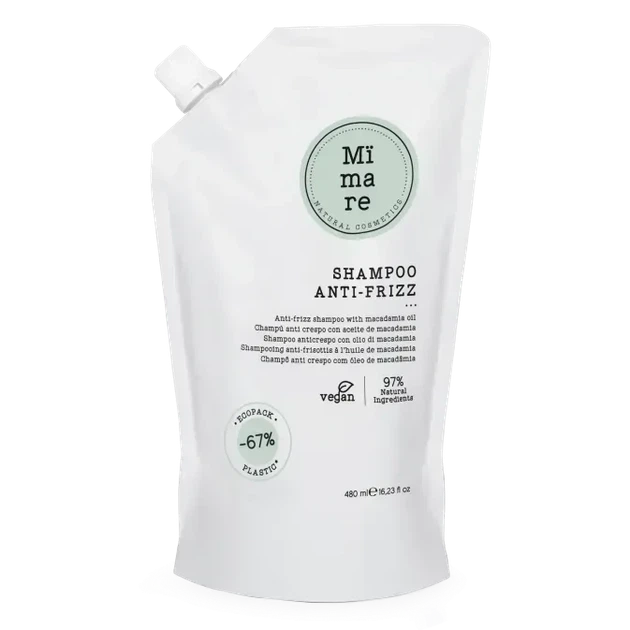 Шампунь разглаживающий с маслом макадамии Mimare Anti Frizz Shampoo 480ml - Фото 1 Шампунь разглаживающий с маслом макадамии Mimare Anti Frizz Shampoo 480ml - изображение 1