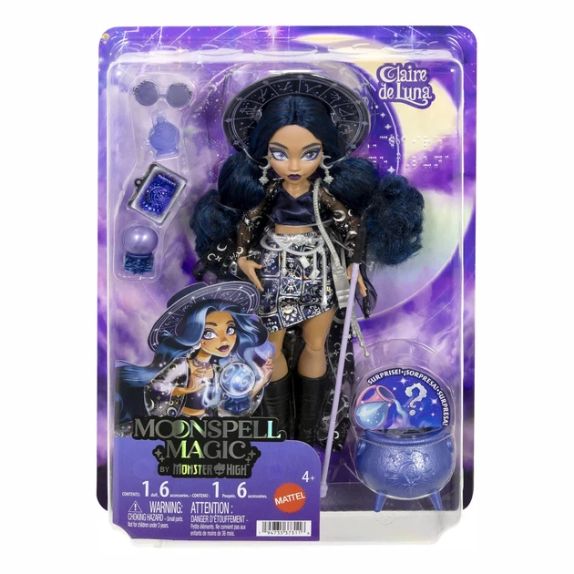 Лялька Monster High Moonspell Magic Чаклунка-провидиця Клер (JMB89) - Фото 2 Лялька Monster High Moonspell Magic Чаклунка-провидиця Клер (JMB89) - зображення 2