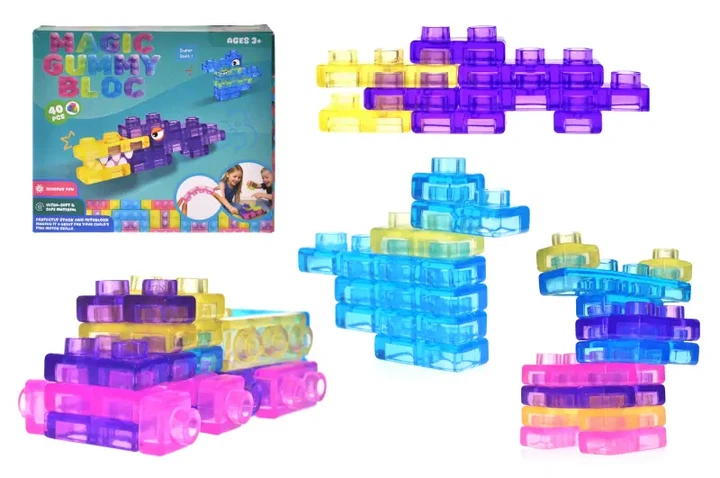 Конструктор силіконовий MAGIC GUMMY BLOC, 40 деталей - изображение 8