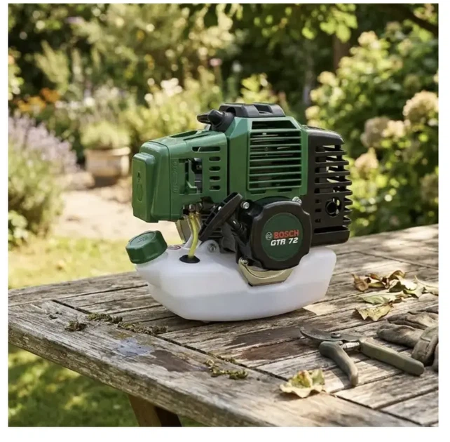 Мотокоса Bosch GTR 72 бензинова 5,5 кВт бензокоса 52 см3 двотактна 13000 об хв тример зі штангою 26 мм U подібна ручка косарка з волосінню ножем для трави бур'янів чагарників саду дачі - зображення 9