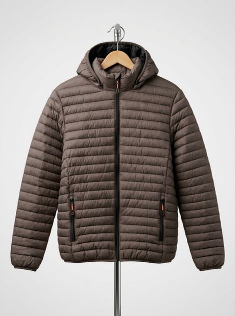 Куртка демисезонная мужская L Темно-серый FASHION (738428-L) - Фото 2 Куртка демисезонная мужская L Темно-серый FASHION (738428-L) - изображение 2