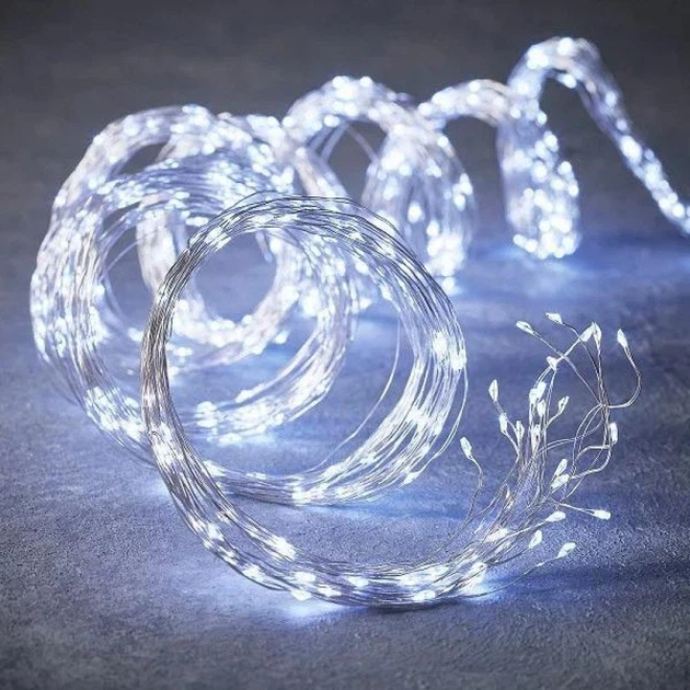 Гірлянда Кінський хвіст USB, 200 LED, 10 ниток, 2 метри, Холодний Білий - зображення 2