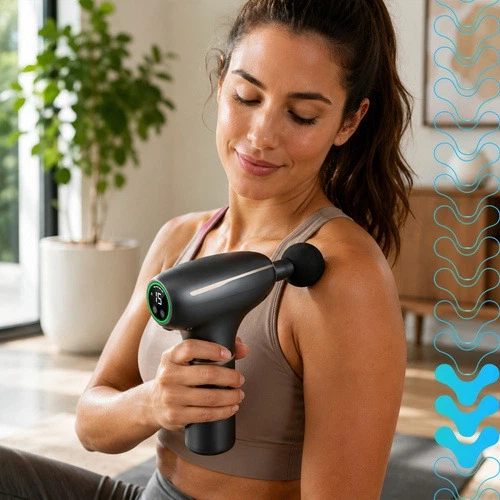 Массажный пистолет Isomedix Pro Ultra Vibration 27308 30 уровней, подогрев и охлаждение, 7 насадок - изображение 3