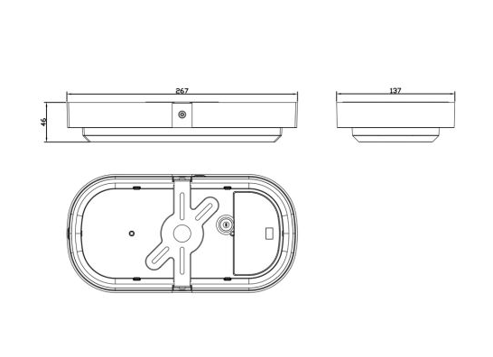 Светильник светодиодный аварийный акумуляторный MAXUS MBH 6W 6500K IP65 Emergency Evacuation WH Oval - изображение 4