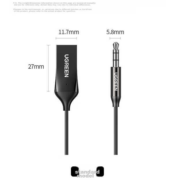 Bluetooth-ресивер UGREEN AUX 6.0 с поддержкой Multipoint синий (70601) - изображение 9