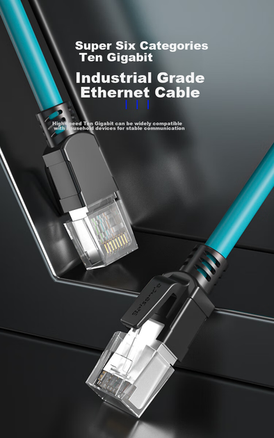 Патч-корд BOSENDE BSD-CAT6A Cat 6a экранированный 10 Гбит/с 3 м Синий (BSD-CAT6A-ET3) - изображение 2