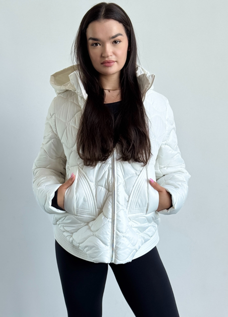 Женская стеганная куртка Eva Classic Литиция молочный 52 - Фото 1 Женская стеганная куртка Eva Classic Литиция молочный 52 - изображение 1